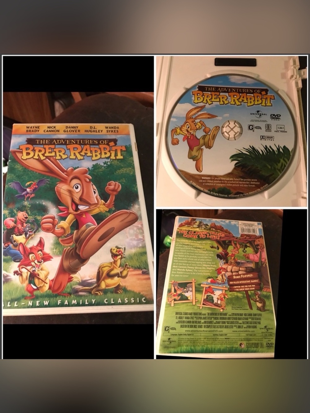 The Adventures of Brer Rabbit DVD 2006 Full Screen Animated Family Nick Cannon
